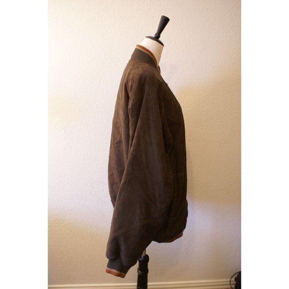 Men's Sean‎ John Faux Suede Bomber Jacket Long Sleeve Size XL - Picture 3 of 12